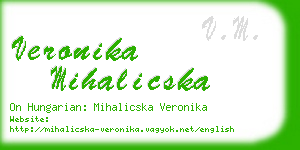 veronika mihalicska business card